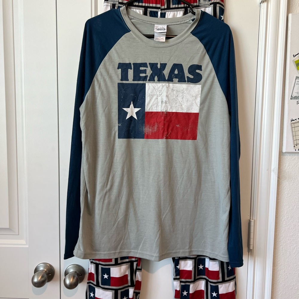 NWT Texas Flag Pajama Set